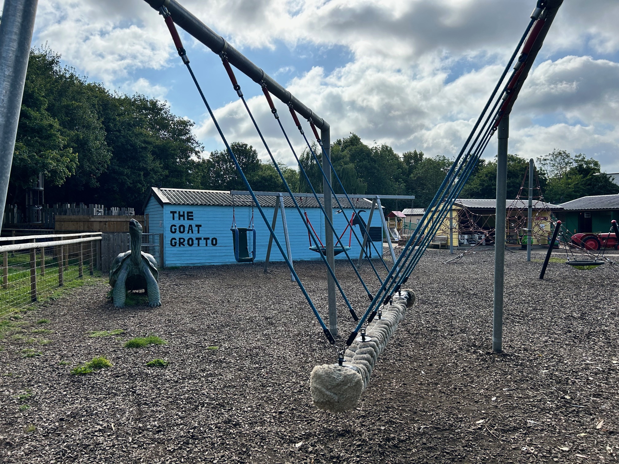 rope swing at Battersea PArk zoo playarea